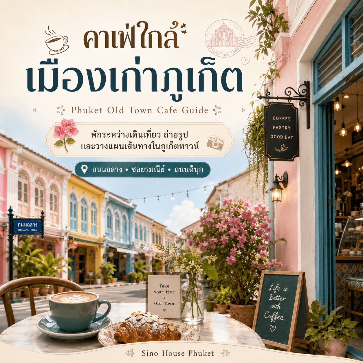 คาเฟ่ใกล้เมืองเก่าภูเก็ตสำหรับนักท่องเที่ยว