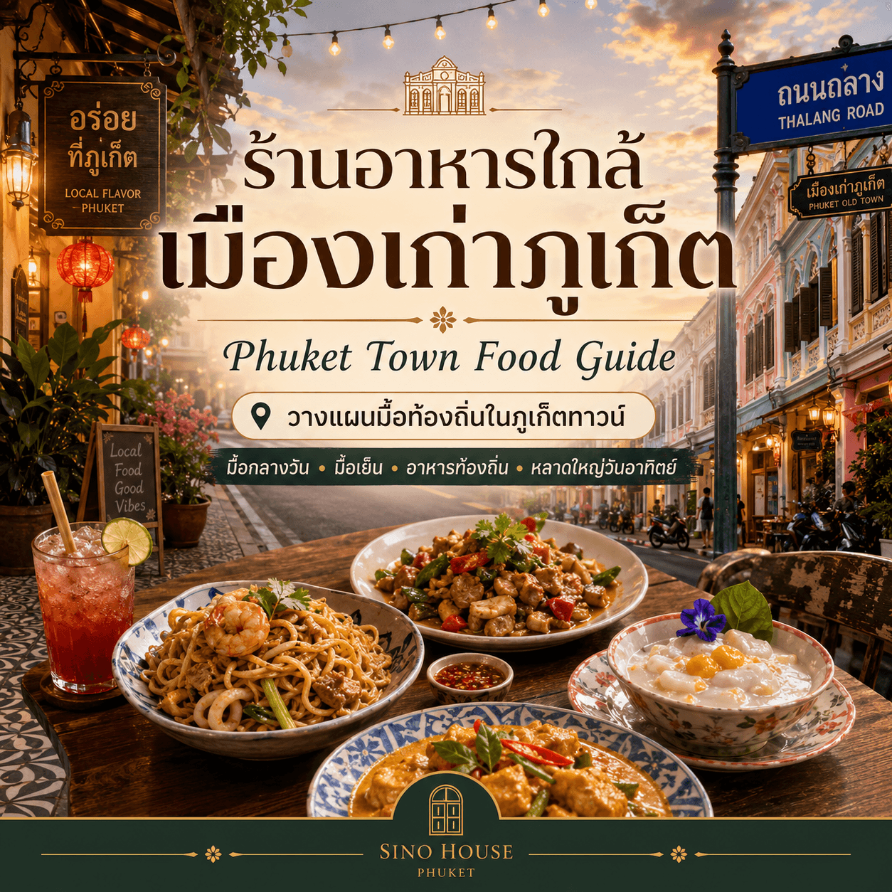 ร้านอาหารท้องถิ่นใกล้เมืองเก่าภูเก็ต